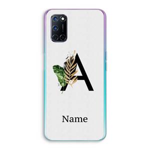 CaseCompany Charcoal Flora: Oppo A92 Transparant Hoesje