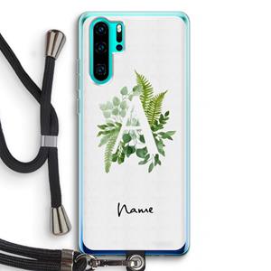 CaseCompany Green Brush: Huawei P30 Pro Transparant Hoesje met koord