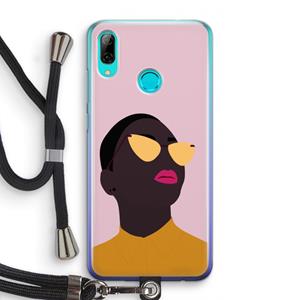 CaseCompany Yellow glasses: Huawei P Smart (2019) Transparant Hoesje met koord