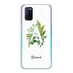 CaseCompany Green Brush: Oppo A92 Transparant Hoesje
