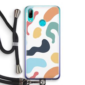 CaseCompany Memphis Shapes Blue: Huawei P Smart (2019) Transparant Hoesje met koord