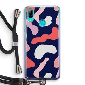 CaseCompany Memphis Shapes Pink: Huawei P Smart (2019) Transparant Hoesje met koord