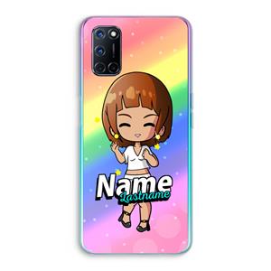 CaseCompany Chibi Maker vrouw: Oppo A92 Transparant Hoesje