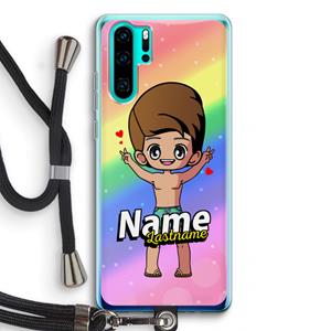 CaseCompany Chibi Maker man: Huawei P30 Pro Transparant Hoesje met koord