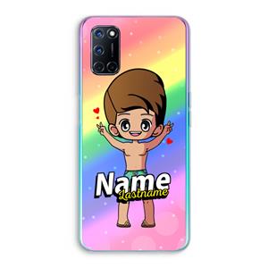 CaseCompany Chibi Maker man: Oppo A92 Transparant Hoesje