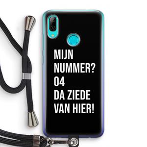 CaseCompany Da ziede van hier - Zwart: Huawei P Smart (2019) Transparant Hoesje met koord