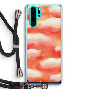 CaseCompany Lichte Wolken: Huawei P30 Pro Transparant Hoesje met koord