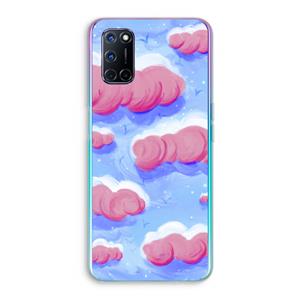 CaseCompany Roze wolken met vogels: Oppo A92 Transparant Hoesje