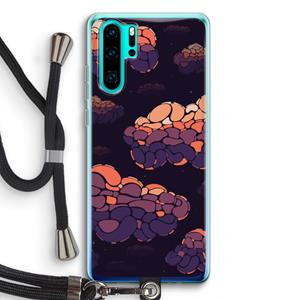 CaseCompany Patroon Wolken: Huawei P30 Pro Transparant Hoesje met koord