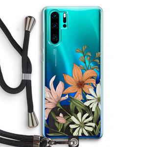 CaseCompany Floral bouquet: Huawei P30 Pro Transparant Hoesje met koord