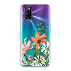 CaseCompany Floral bouquet: Oppo A92 Transparant Hoesje
