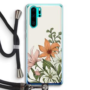 CaseCompany Floral bouquet: Huawei P30 Pro Transparant Hoesje met koord