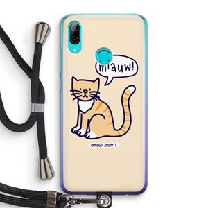 CaseCompany Miauw: Huawei P Smart (2019) Transparant Hoesje met koord