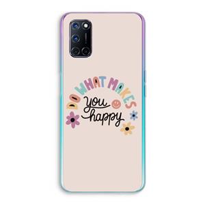 CaseCompany Happy days: Oppo A92 Transparant Hoesje