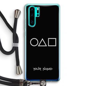 CaseCompany Squid Game: Huawei P30 Pro Transparant Hoesje met koord