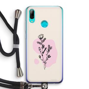 CaseCompany Roses are red: Huawei P Smart (2019) Transparant Hoesje met koord