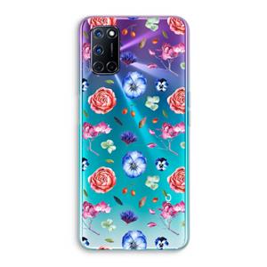 CaseCompany Bloemetjes: Oppo A92 Transparant Hoesje