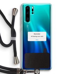 CaseCompany Reminder: Huawei P30 Pro Transparant Hoesje met koord