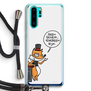 CaseCompany Geen Gezeik: Huawei P30 Pro Transparant Hoesje met koord