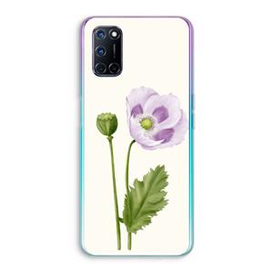 CaseCompany Purple poppy: Oppo A92 Transparant Hoesje