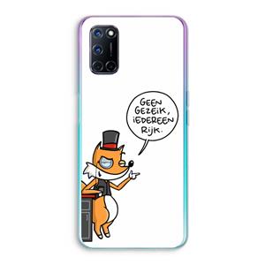 CaseCompany Geen Gezeik: Oppo A92 Transparant Hoesje