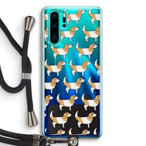CaseCompany Doggy: Huawei P30 Pro Transparant Hoesje met koord