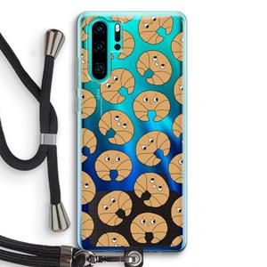 CaseCompany Croissant: Huawei P30 Pro Transparant Hoesje met koord