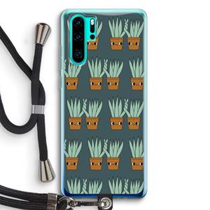 CaseCompany Sansevieria: Huawei P30 Pro Transparant Hoesje met koord