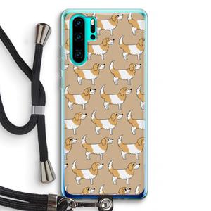 CaseCompany Doggy: Huawei P30 Pro Transparant Hoesje met koord