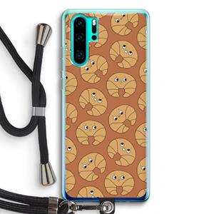 CaseCompany Croissant: Huawei P30 Pro Transparant Hoesje met koord