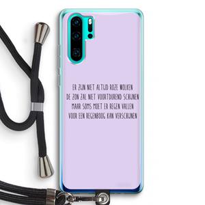 CaseCompany Regenboog: Huawei P30 Pro Transparant Hoesje met koord