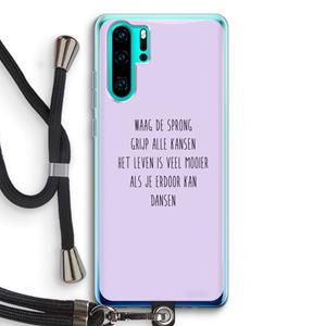 CaseCompany Sprong: Huawei P30 Pro Transparant Hoesje met koord