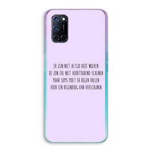 CaseCompany Regenboog: Oppo A92 Transparant Hoesje