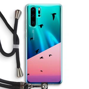 CaseCompany Fly away: Huawei P30 Pro Transparant Hoesje met koord