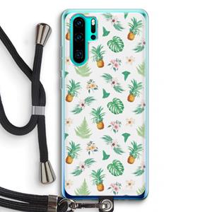 CaseCompany Ananas bladeren: Huawei P30 Pro Transparant Hoesje met koord