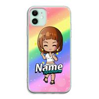 CaseCompany Chibi Maker vrouw: iPhone 11 Transparant Hoesje