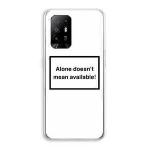 CaseCompany Alone: Oppo A95 5G Transparant Hoesje