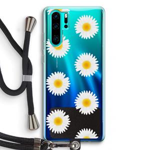 CaseCompany Margrietjes: Huawei P30 Pro Transparant Hoesje met koord