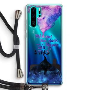 CaseCompany Stars quote: Huawei P30 Pro Transparant Hoesje met koord