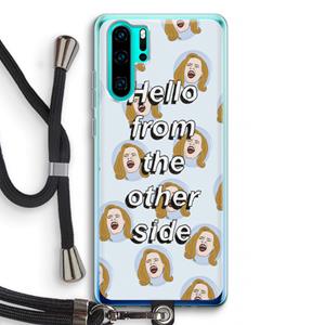 CaseCompany Hello: Huawei P30 Pro Transparant Hoesje met koord