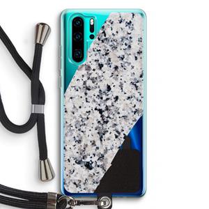 CaseCompany Gespikkelde marmer: Huawei P30 Pro Transparant Hoesje met koord