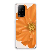 CaseCompany Orange Ellila flower: Oppo A95 5G Transparant Hoesje