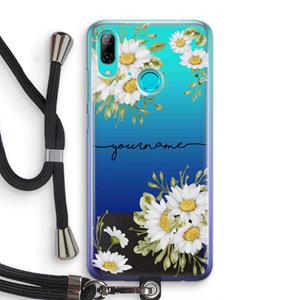 CaseCompany Daisies: Huawei P Smart (2019) Transparant Hoesje met koord