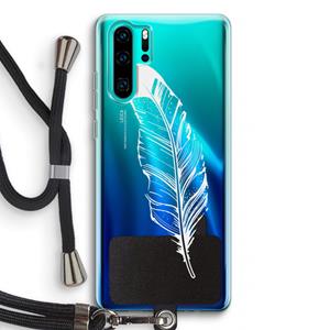 CaseCompany Pluim: Huawei P30 Pro Transparant Hoesje met koord