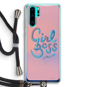 CaseCompany Girl boss: Huawei P30 Pro Transparant Hoesje met koord