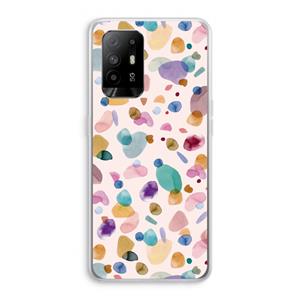 CaseCompany Terrazzo Memphis Pink: Oppo A95 5G Transparant Hoesje