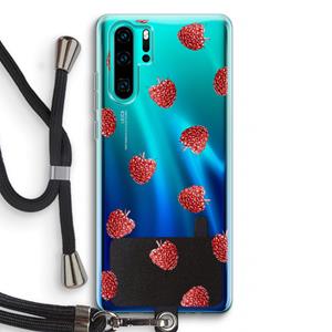 CaseCompany Framboosjes: Huawei P30 Pro Transparant Hoesje met koord