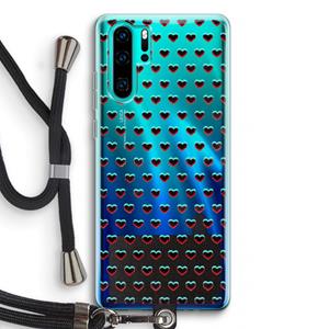 CaseCompany Hartjes: Huawei P30 Pro Transparant Hoesje met koord