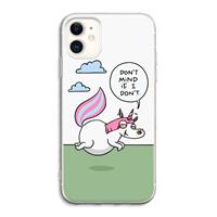 CaseCompany Unicorn: iPhone 11 Transparant Hoesje