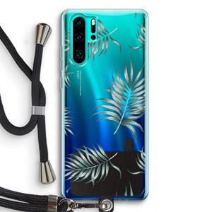 CaseCompany Simple leaves: Huawei P30 Pro Transparant Hoesje met koord
